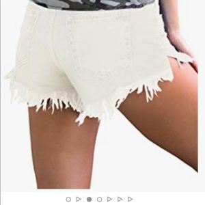Luvamia high rise denim shorts